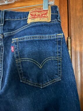 Levi's Men's Deep Blue Straight Jeans with Classic Back Pocket